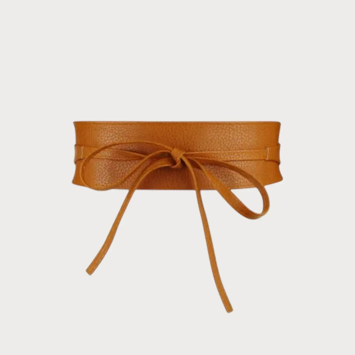 Ceinture large Ceintura style obi en cuir PU marron à nouer pour femme