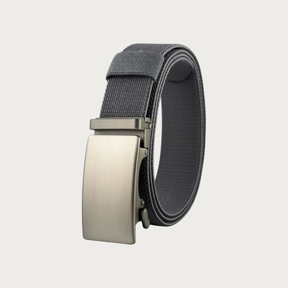 Ceinture tactique Ceintura grise en nylon élastique avec boucle automatique en alliage métallique pour homme