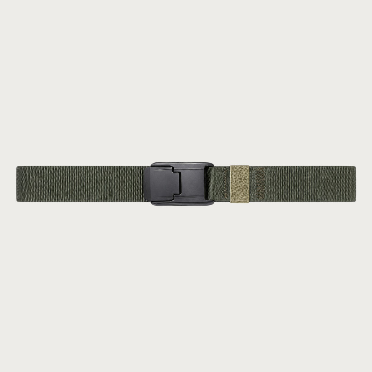 Ceintura ceinture tactique élastique vert olive en polyester avec boucle noire à dégagement rapide pour homme Image