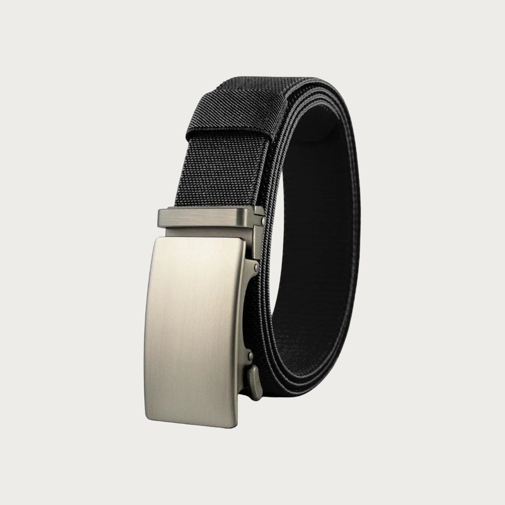 Ceintura ceinture tactique noire pour homme avec boucle automatique en alliage de zinc et sangle élastique résistante