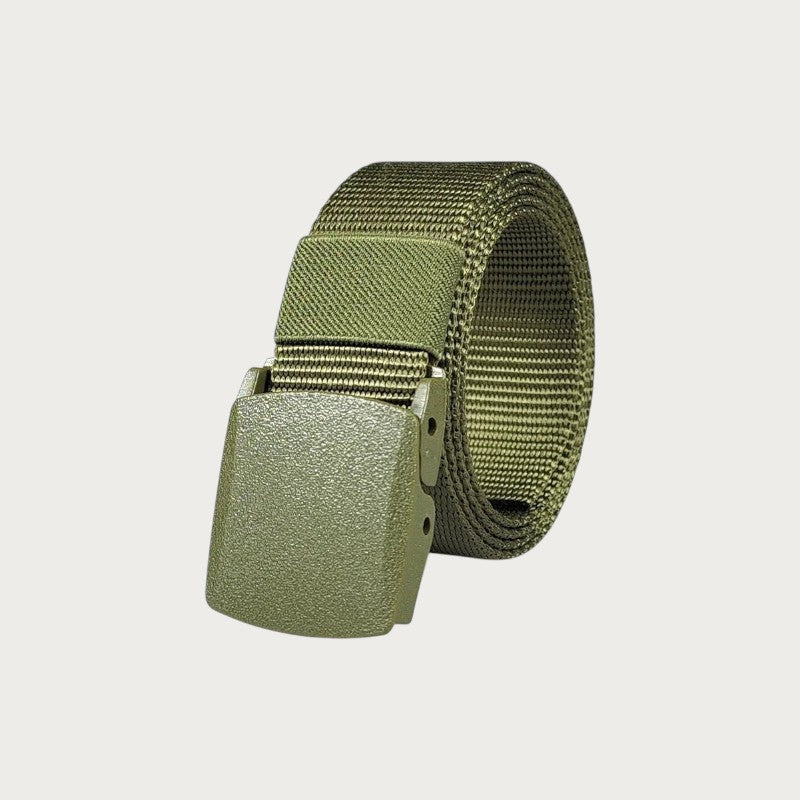 Ceinture tactique militaire Ceintura en nylon vert olive avec boucle automatique en plastique robuste pour homme