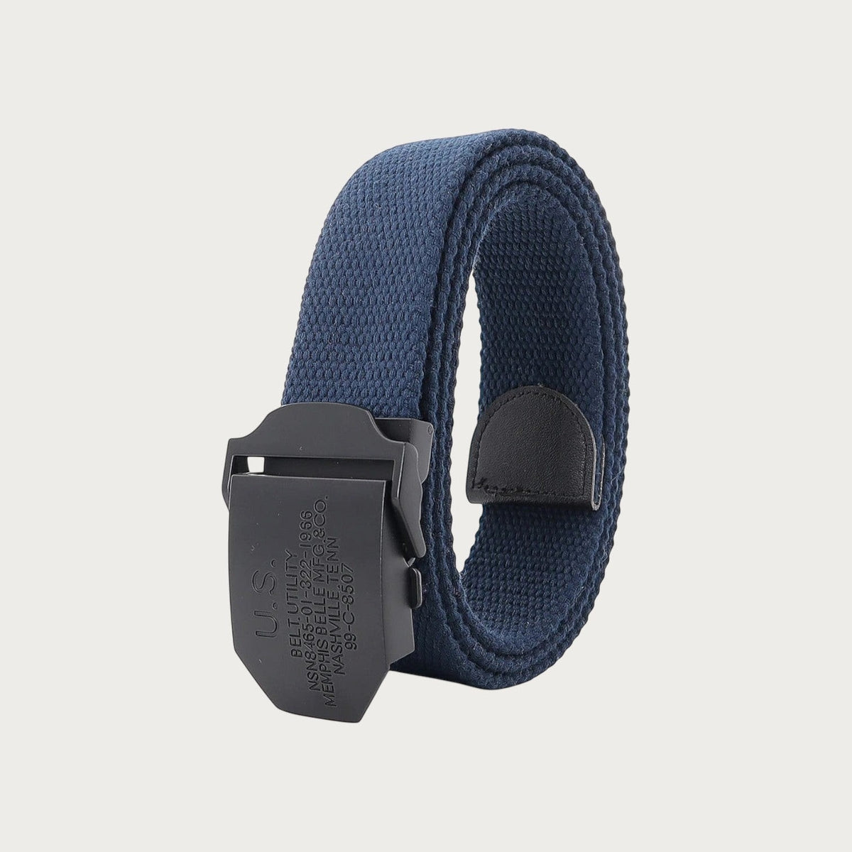 Ceinture tactique en toile bleue de la marque Ceintura avec boucle militaire noire ajustable pour un style décontracté