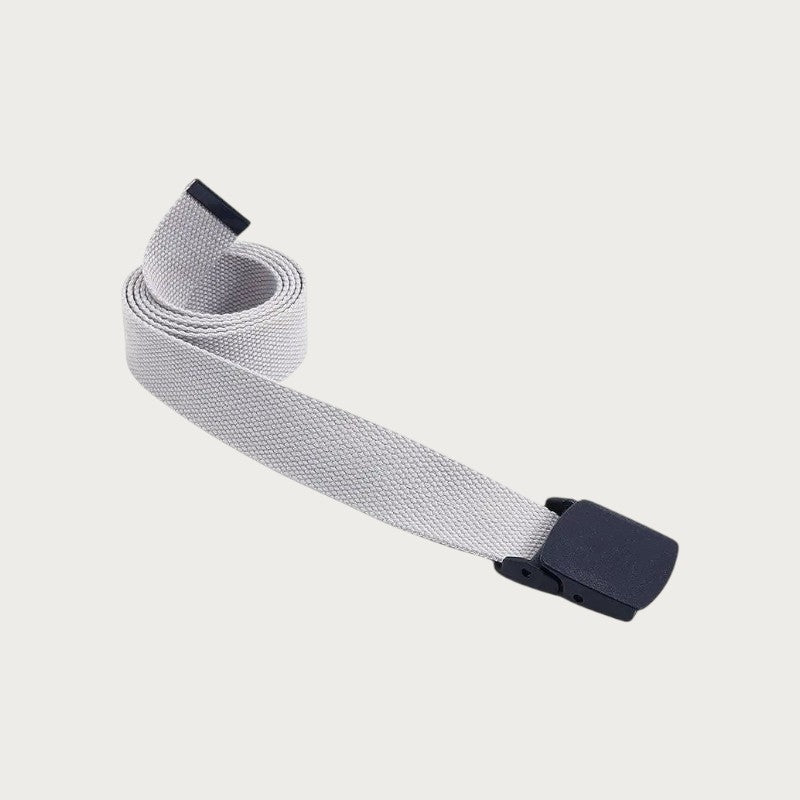 Ceintura ceinture tactique pour enfant en toile grise avec boucle en plastique noir style décontracté