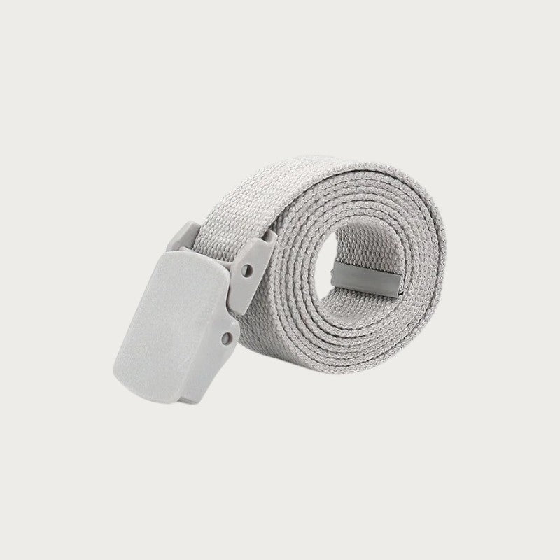 Ceintura ceinture tactique en toile grise pour enfant avec boucle en plastique légère et réglable