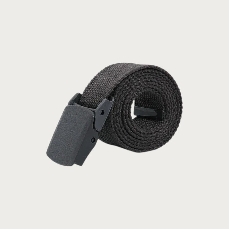 Ceintura ceinture tactique noire en toile pour enfant avec boucle en plastique légère et réglable