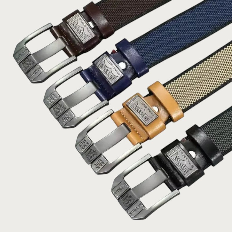 Ceintura ceinture en toile pour homme avec boucle ardillon métallique style décontracté disponible en plusieurs couleurs