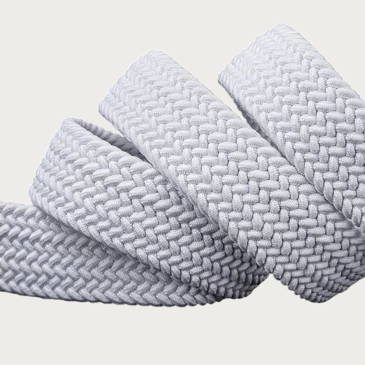 Ceintura ceinture tressée élastique blanche en toile pour sport et loisirs