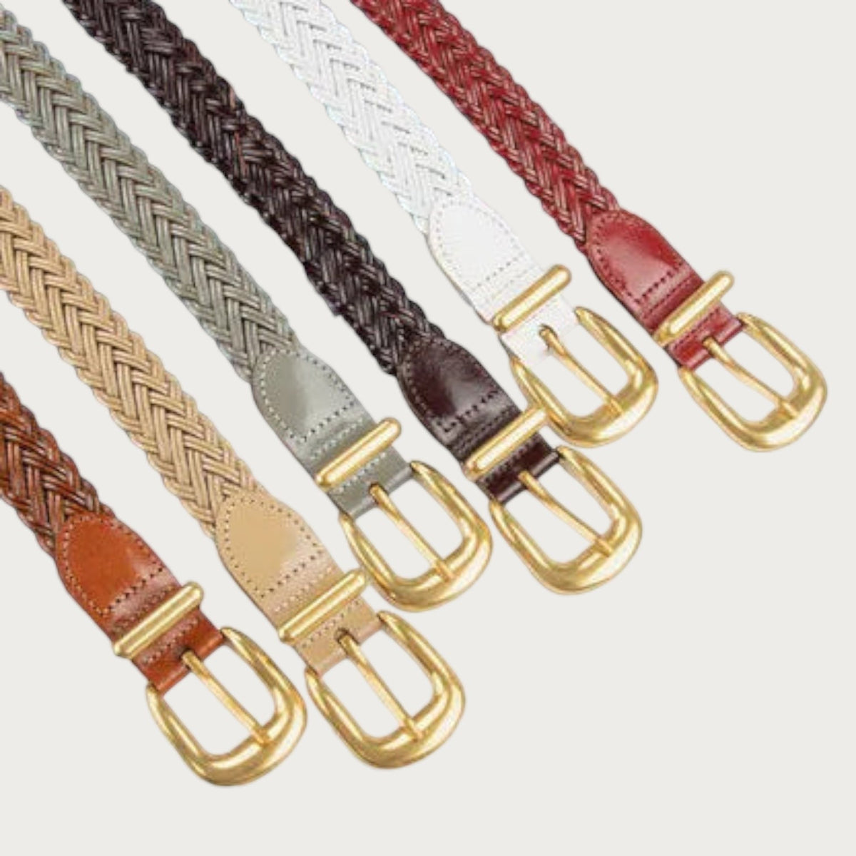 Collection de ceintures tressées Ceintura Grazia pour femme en plusieurs coloris avec boucle dorée élégante