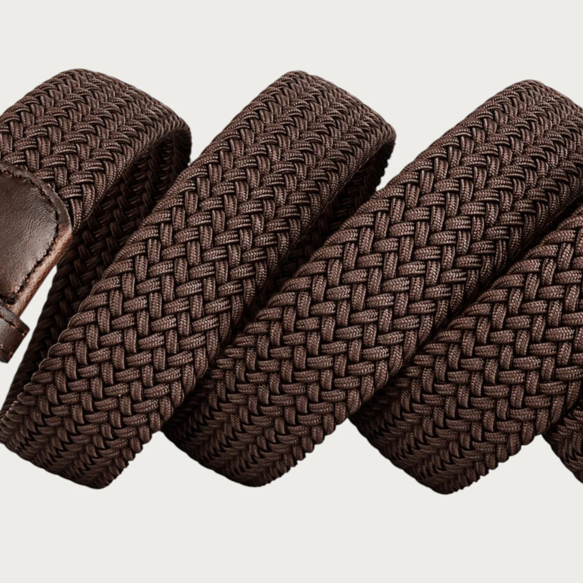 Ceinture homme tressée Ceintura marron en toile extensible grande taille avec motif géométrique et boucle à ardillon